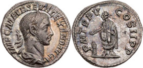 RÖMISCHE KAISERZEIT
Severus Alexander, 222-235 n. Chr. AR-Denar 226 n. Chr. Rom Vs.: IMP C M AVR SEV ALEXAND AVG, drapierte Büste mit Lorbeerkranz n....