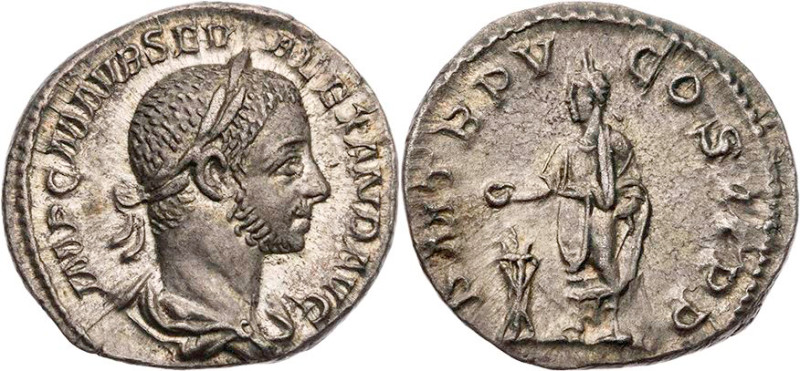 RÖMISCHE KAISERZEIT
Severus Alexander, 222-235 n. Chr. AR-Denar 226 n. Chr. Rom...