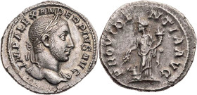 RÖMISCHE KAISERZEIT
Severus Alexander, 222-235 n. Chr. AR-Denar 232 n. Chr. Rom Vs.: IMP ALEXANDER PIVS AVG, Büste mit drapierter linker Schulter und...
