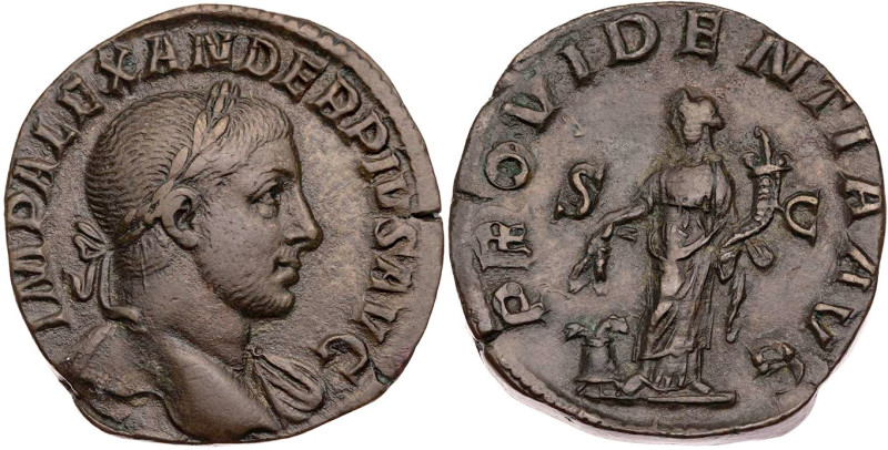 RÖMISCHE KAISERZEIT
Severus Alexander, 222-235 n. Chr. AE-Sesterz 232 n. Chr. R...