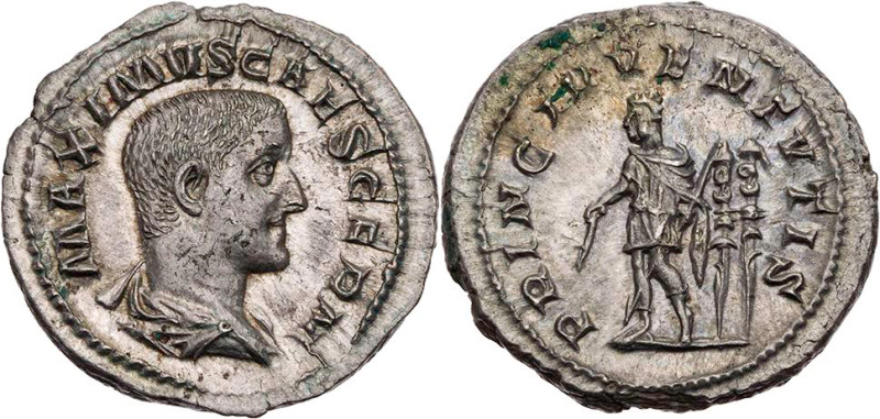 RÖMISCHE KAISERZEIT
Maximus Caesar, 236-238 n. Chr. AR-Denar 236/237 n. Chr. Ro...