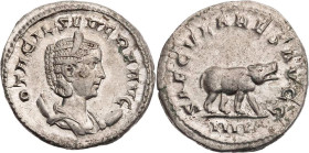 RÖMISCHE KAISERZEIT
Otacilia Severa, Gemahlin des Philippus I. Arabs, 244-249 n. Chr. AR-Antoninian 248 n. Chr. Rom Vs.: OTACIL SEVERA AVG, drapierte...
