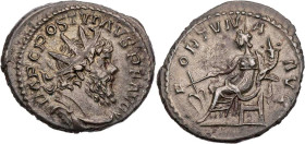 RÖMISCHE KAISERZEIT
Postumus, Usurpator in Gallien, 260-269 n. Chr. BI-Antoninian 266 n. Chr. Köln Vs.: IMP C POSTVMVS P F AVG, gepanzerte und drapie...