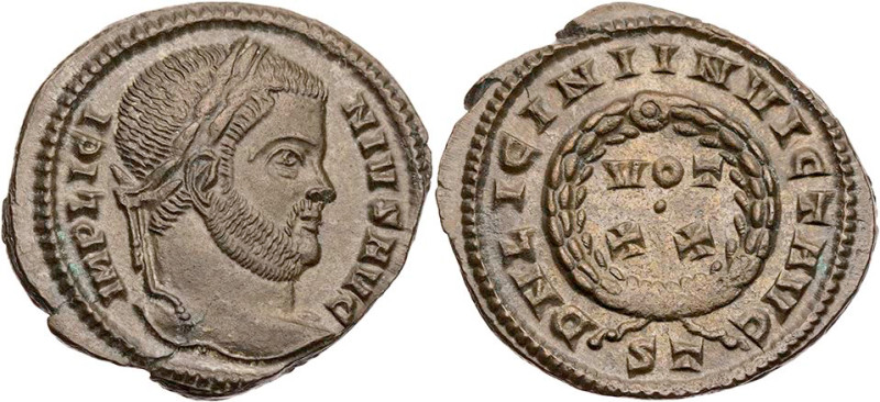 RÖMISCHE KAISERZEIT
Licinius I., 308-324 n. Chr. AE-Follis 320-321 n. Chr. Tici...