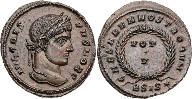 RÖMISCHE KAISERZEIT
Crispus Caesar, 317-326 n. Chr. AE-Follis 320-321 n. Chr. S...