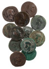 Lot, römische Münzen Asses und Dupondien der frühen Kaiserzeit, darunter Augustus, Divus Augustus, Drusus, Livia, Agrippa, Germanicus, Claudius, Nero,...