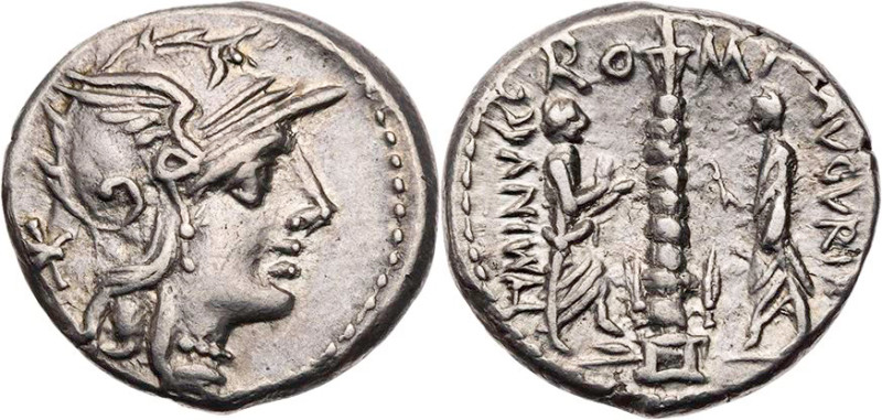 RÖMISCHE REPUBLIK
Ti. Minucius C. f. Augurinus, 134 v. Chr. AR-Denar Rom Vs.: K...