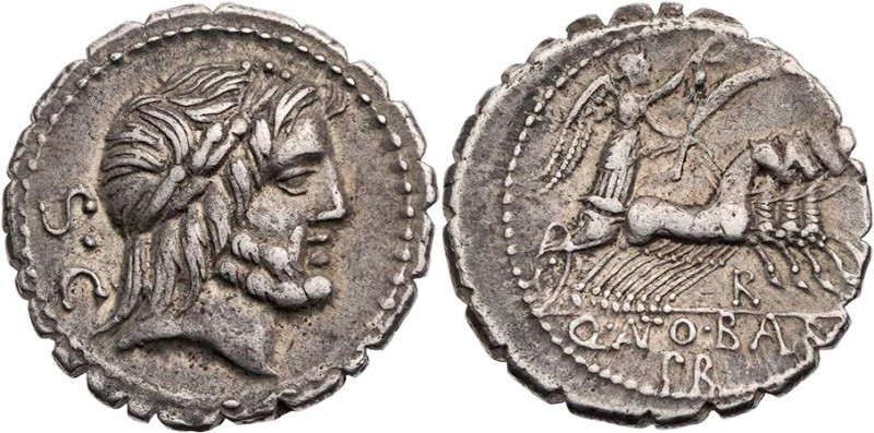 RÖMISCHE REPUBLIK
Q. Antonius Balbus, 83/82 v. Chr. AR-Denar (Serratus) Rom Vs....