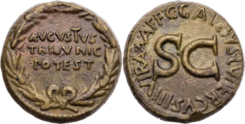 RÖMISCHE KAISERZEIT
Augustus, 27 v.-14 n. Chr. AE-Dupondius 16 v. Chr., Mzm. C....