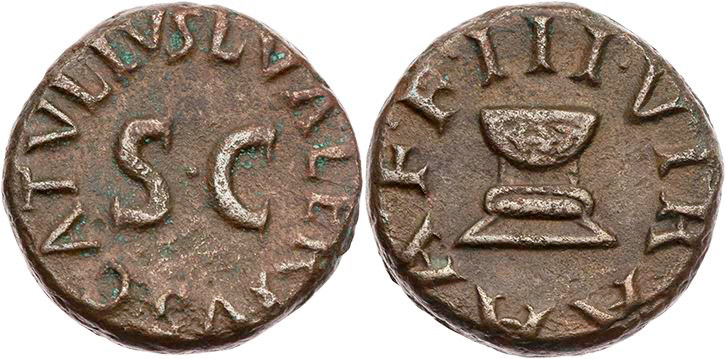RÖMISCHE KAISERZEIT
Augustus, 27 v.-14 n. Chr. AE-Quadrans 4 v. Chr., Mzm. L. V...