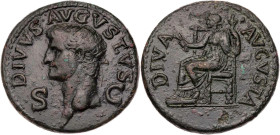 RÖMISCHE KAISERZEIT
Divus Augustus, gest. 14 n. Chr. AE-Dupondius 41-50 n. Chr, unter Claudius Rom Vs.: DIVVS·AVGVSTVS, Kopf mit Strahlenkrone n. l.,...