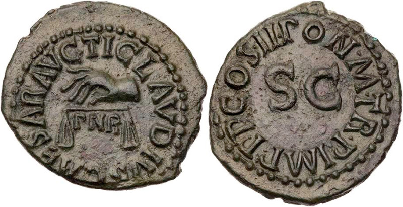 RÖMISCHE KAISERZEIT
Claudius, 41-54 n. Chr. AE-Quadrans 42 n. Chr. Rom Vs.: TI ...