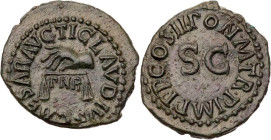RÖMISCHE KAISERZEIT
Claudius, 41-54 n. Chr. AE-Quadrans 42 n. Chr. Rom Vs.: TI CLAVDIVS CAESAR AVG, Hand mit Waage über PNR, Rs.: PON M TR P IMP P P ...