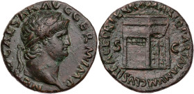RÖMISCHE KAISERZEIT
Nero, 54-68 n. Chr. AE-As 65 n. Chr. Rom Vs.: NERO CAESAR AVG GERM IMP, Kopf mit Lorbeerkranz n. r., Rs.: PACE P R TERRA MARIQ PA...