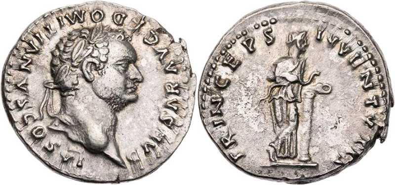 RÖMISCHE KAISERZEIT
Domitianus Caesar, geprägt unter Vespasianus, 69-79 n. Chr....