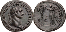 RÖMISCHE KAISERZEIT
Domitianus, 81-96 n. Chr. AE-As 85 n. Chr. Rom Vs.: IMP CAES DOMIT AVG GERM COS XI CENS POT P P, Kopf mit Ägis und Lorbeerkranz n...