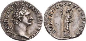RÖMISCHE KAISERZEIT
Domitianus, 81-96 n. Chr. AR-Denar 93/94 n. Chr. Rom Vs.: IMP CAES DOMIT AVG GERM P M TR P XIII, Kopf mit Lorbeerkranz n. r., Rs....