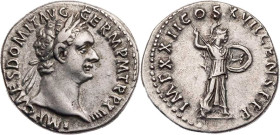 RÖMISCHE KAISERZEIT
Domitianus, 81-96 n. Chr. AR-Denar 95 n. Chr. Rom Vs.: IMP CAES DOMIT AVG GERM P M TR P XIIII, Kopf mit Lorbeerkranz n. r., Rs.: ...