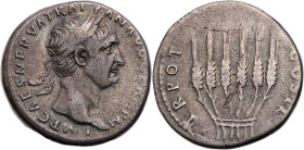 RÖMISCHE KAISERZEIT
Traianus, 98-117 n. Chr. AR-Cistophor 98 n. Chr. unbestimmte Mzst. in Asia Minor Vs.: IMP CAES NERVA TRAI-AN AVG GERM P M, Kopf m...