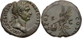 RÖMISCHE KAISERZEIT
Traianus, 98-117 n. Chr. AE-As 98 n. Chr. Rom Vs.: IMP CAES NERVA [TRA]-IAN AVG GERM P M, Kopf mit Lorbeerkranz n. r., Rs.: TR PO...