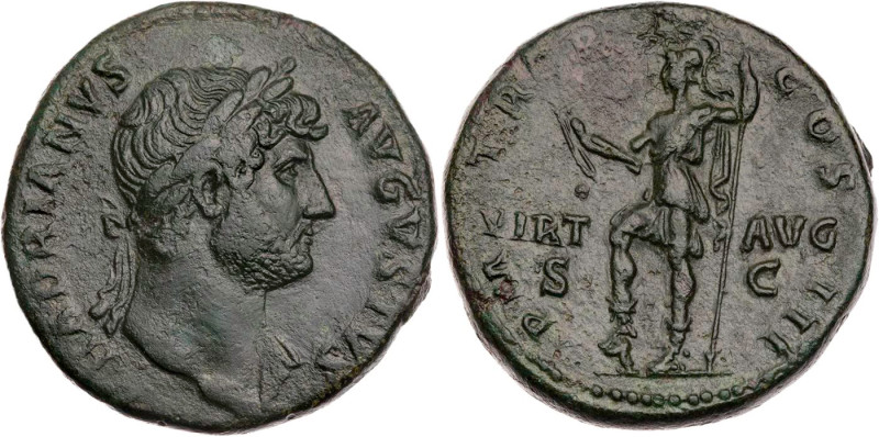 RÖMISCHE KAISERZEIT
Hadrianus, 117-138 n. Chr. AE-Sesterz 124-125 n. Chr. Rom V...