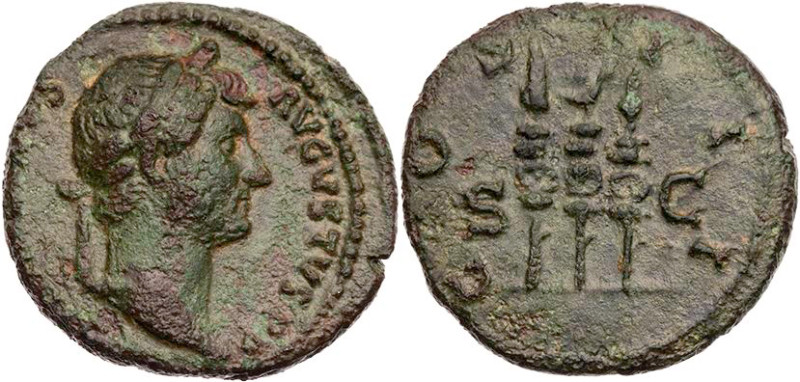 RÖMISCHE KAISERZEIT
Hadrianus, 117-138 n. Chr. AE-Quadrans 128-129 n. Chr. Rom ...
