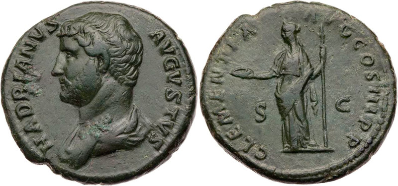 RÖMISCHE KAISERZEIT
Hadrianus, 117-138 n. Chr. AE-As 129-130 n. Chr. Rom Vs.: H...