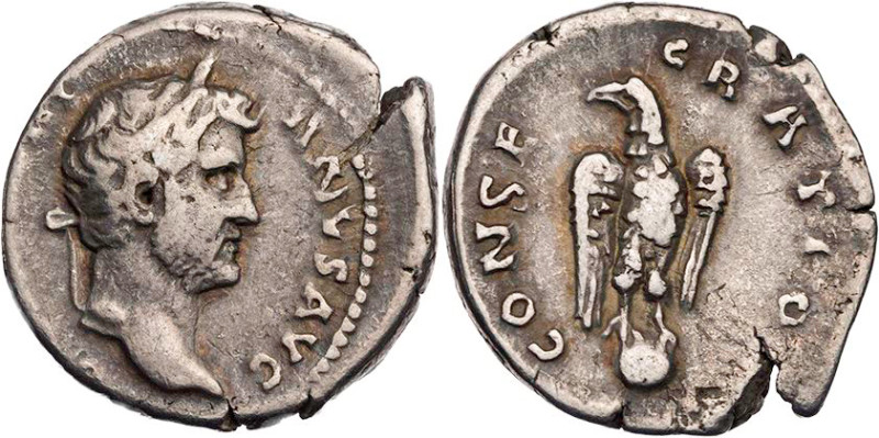 RÖMISCHE KAISERZEIT
Divus Hadrianus, gest. 138 n. Chr. AR-Denar 138 n. Chr., po...