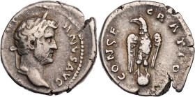 RÖMISCHE KAISERZEIT
Divus Hadrianus, gest. 138 n. Chr. AR-Denar 138 n. Chr., postum unter Antoninus Pius Rom Vs.: [DIVVS HAD]RI-ANVS AVG, Kopf mit Lo...