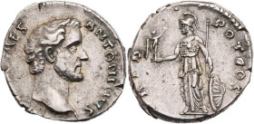 RÖMISCHE KAISERZEIT
Antoninus Pius Caesar, 138 n. Chr. AR-Denar 138 n. Chr. Rom Vs.: [IMP T AEL] CAES ANTONINVS, Kopf n. r., Rs.: [T]RIB POT COS, Min...