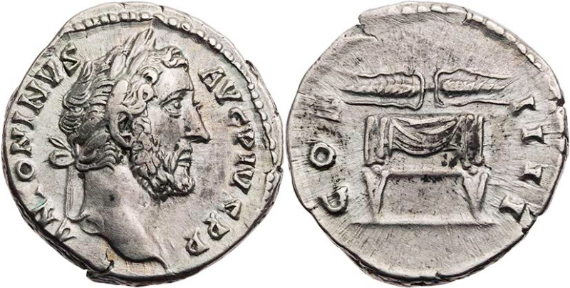 RÖMISCHE KAISERZEIT
Antoninus Pius, 138-161 n. Chr. AR-Denar 145-147 n. Chr. Ro...