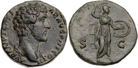 RÖMISCHE KAISERZEIT
Marcus Aurelius Caesar, 139-161 n. Chr. AE-As 145 n. Chr. Rom Vs.: AVRELIVS CAES-AR AVG PII F COS II, Kopf mit drapierter linker ...