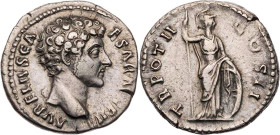 RÖMISCHE KAISERZEIT
Marcus Aurelius Caesar, 139-161 n. Chr. AR-Denar 147/148 n. Chr. Rom Vs.: AVRELIVS CAE-SAR AVG PII F, Kopf n. r., Rs.: TR POT II ...