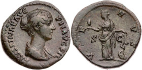 RÖMISCHE KAISERZEIT
Faustina II., Gemahlin des Marcus Aurelius, Augusta, 145-175/6 n. Chr. AE-As 147-150 n. Chr. Rom Vs.: FAVSTINAE AVG PII AVG FIL, ...