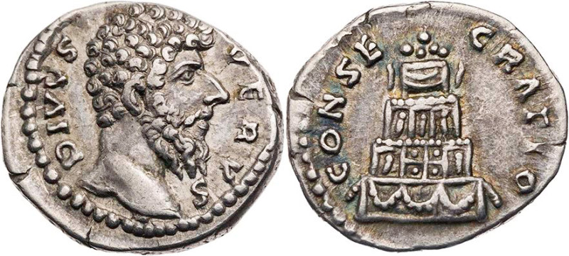 RÖMISCHE KAISERZEIT
Divus Lucius Verus, gest. 169 n. Chr. AR-Denar 169 n. Chr. ...