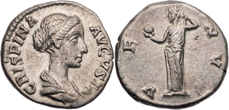 RÖMISCHE KAISERZEIT
Crispina, Gemahlin des Commodus, 177-192 n. Chr. AR-Denar 1...