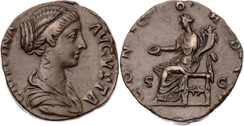 RÖMISCHE KAISERZEIT
Crispina, Gemahlin des Commodus, 177-192 n. Chr. AE-Sesterz...