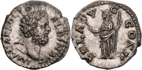 RÖMISCHE KAISERZEIT
Clodius Albinus Augustus, 195-197 n. Chr. AR-Denar 196/197 n. Chr. Lugdunum Vs.: IMP CAES D CLO ALBIN AVG, Kopf mit Lorbeerkranz ...