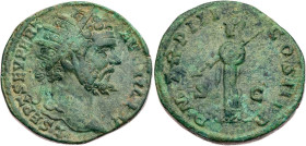 RÖMISCHE KAISERZEIT
Septimius Severus, 193-211 n. Chr. AE-Dupondius 195 n. Chr. Rom Vs.: L SEPT SEV PERT AVG IMP V, Kopf mit Strahlenkrone n. r., Rs....