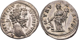 RÖMISCHE KAISERZEIT
Septimius Severus, 193-211 n. Chr. AR-Denar 197 n. Chr. Laodicea ad Mare Vs.: L SEPT SEV PERT AVG IMP VIIII, Kopf mit Lorbeerkran...