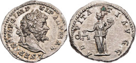 RÖMISCHE KAISERZEIT
Septimius Severus, 193-211 n. Chr. AR-Denar 200-201 n. Chr. Rom Vs.: L SEPT SEV AVG IMP XI PART MAX, Kopf mit Lorbeerkranz n. r.,...