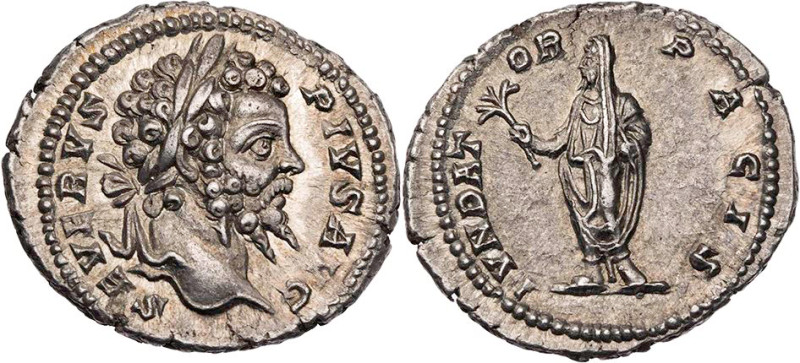 RÖMISCHE KAISERZEIT
Septimius Severus, 193-211 n. Chr. AR-Denar 201 n. Chr. Rom...