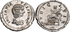 RÖMISCHE KAISERZEIT
Iulia Domna, Mutter des Caracalla, 211-217 n. Chr. AR-Denar 211-215 n. Chr. Rom Vs.: IVLIA PIA FELIX AVG, drapierte Büste n. r., ...