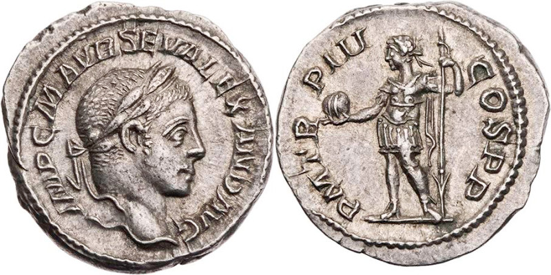 RÖMISCHE KAISERZEIT
Severus Alexander, 222-235 n. Chr. AR-Denar 224 n. Chr. Rom...