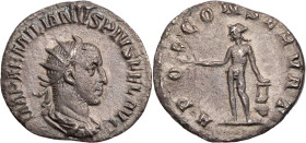 RÖMISCHE KAISERZEIT
Aemilianus, 253 n. Chr. AR-Antoninian Rom Vs.: IMP AEMILIANVS PIVS FEL AVG, gepanzerte und drapierte Büste mit Strahlenkrone n. r...