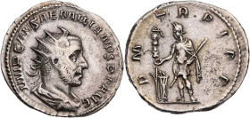 RÖMISCHE KAISERZEIT
Aemilianus, 253 n. Chr. AR-Antoninian Rom Vs.: IMP CAES AEMILIANVS P F AVG, gepanzerte und drapierte Büste mit Strahlenkrone n. r...