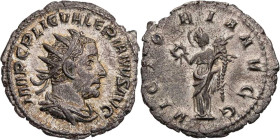 RÖMISCHE KAISERZEIT
Valerianus, 253-260 n. Chr. AR-Antoninian 253-254 n. Chr. Rom Vs.: IMP C P LIC VALERIANVS AVG, gepanzerte und drapierte Büste mit...
