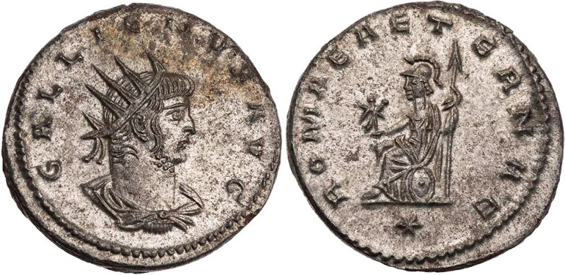 RÖMISCHE KAISERZEIT
Gallienus, 253-268 n. Chr. BI-Antoninian 263-264 n. Chr. An...