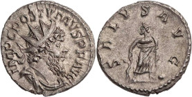 RÖMISCHE KAISERZEIT
Postumus, Usurpator in Gallien, 260-269 n. Chr. AR-Antoninian 266 n. Chr. Köln Vs.: IMP C POSTVMVS P F AVG, gepanzerte und drapie...
