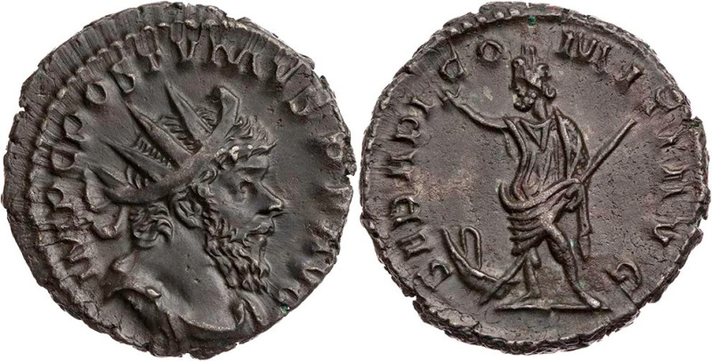 RÖMISCHE KAISERZEIT
Postumus, Usurpator in Gallien, 260-269 n. Chr. BI-Antonini...